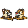 Chip & Dale machine embroidery design for clothing