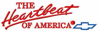 The heartbeat of America logo embrodiery design