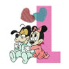 Mickey Mouse and Minnie L love machine embroidery design