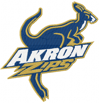 Akron Zips Logo machine embroidery design