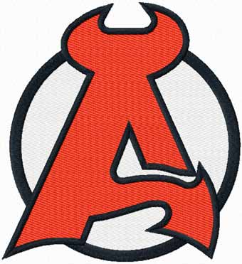 Albany Devils logo machine embroidery design