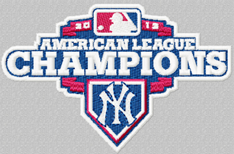 American League Champions New York Yankees logo machine embroidery design