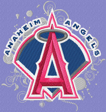Los Angeles Angels of Anaheim modern logo machine embroidery design