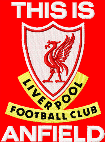 Anfield LFC logo machine embroidery design