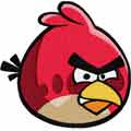 Angry birds logo machine embroidery design