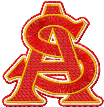 Arizona State University logo machine embroidery design