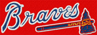 Atlanta Braves Wordmark Logo machine embroidery design