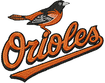 Baltimore Orioles logo machine embroidery design