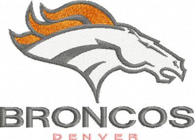 Bronco Denver Logo machine embroidery design