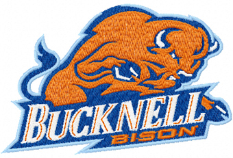 Bucknell Bison logo machine embroidery design