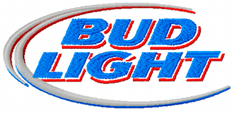 Bud Light logo machine embroidery design