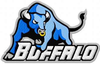 Buffalo Bulls logo machine embroidery design