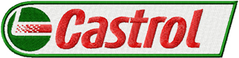 Castrol classic logo machine embroidery design
