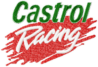 Castrol racing logo machine embroidery design