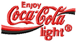 Coca Cola light Logo machine embroidery design
