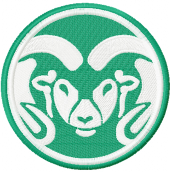 Colorado State Rams machine embroidery design