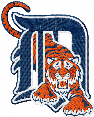 Detroit Tigers logo machine embroidery design