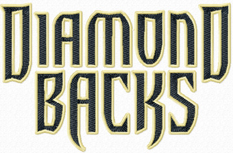 Arizona Diamondbacks script logo machine embroidery design