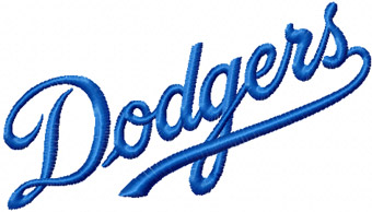 Los Angeles Dodgers Script Logo machine embroidery design