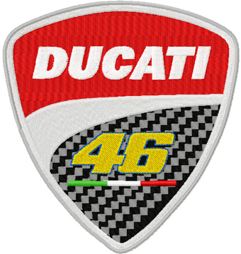 Ducati 46 Rossi logo machine embroidery design