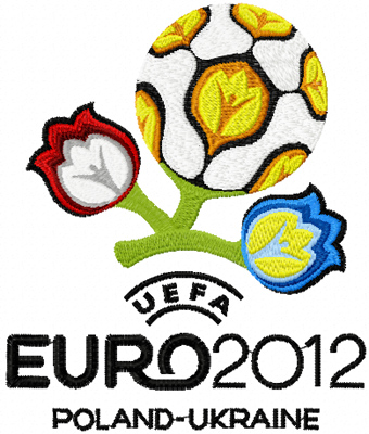 EURO 2012 logo machine embroidery design