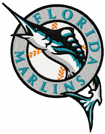 Florida Marlins logo machine embroidery design