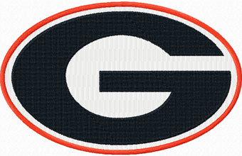 Georgia Bulldogs logo machine embroidery design