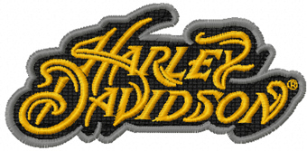 Harley Davidson Athena logo machine embroidery