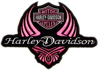 Harley Davidson Ladies logo machine embroidery design