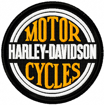 Harley Davidson patch logo machine embroidery design