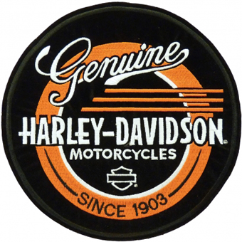 Harley Davidson Record logo embroidery design
