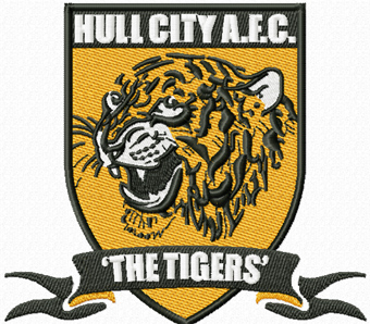 Hull City AFC The Tigers Football Club logo embroidery design