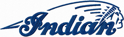 Indian Motorcycles  logo machine embroidery design
