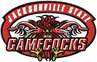 Jacksonville State Gamecocks logo machine embroidery design