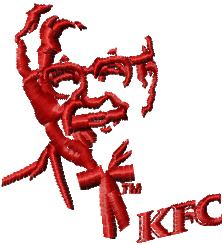 KFC small logo machine embroidery design