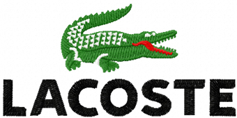 Lacoste logo machine embroidery design