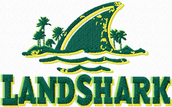 LandShark Lager logo machine embroidery design