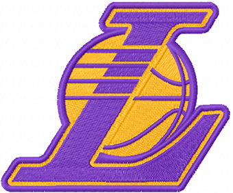 Los Angeles Lakers alternative logo machine embroidery design