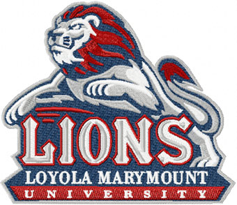 Loyola Marymount Lions logo machine embroidery design