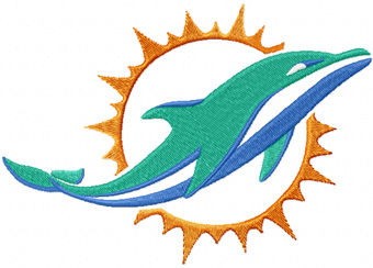 Miami Dolphins 2013 logo machine embroidery design