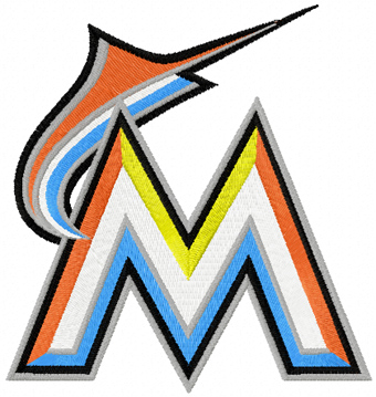 Miami Marlins Logo machine embroidery design