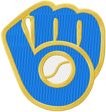 Milwaukee Brewers Partial Logo machine embroidery design