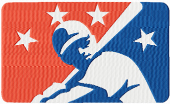 Minor League baseball Logo machine embroidery design