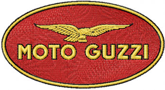 Moto Guzzi logo machine embroidery design
