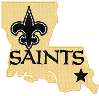 New Orleans Saints logo machine embroidery design