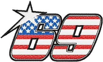 Nicky Hayden Kentucky Kid MotoGP #69 logo machine embroidery design
