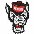 North Carolina State Angry wolf machine embroidery design