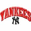 New York Yankees logo machine embroidery design