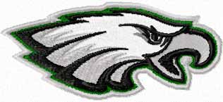 Philadelphia Eagles logo machine embroidery design