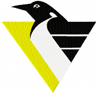 Pittsburgh Penguins hockey club logo machine embroidery design